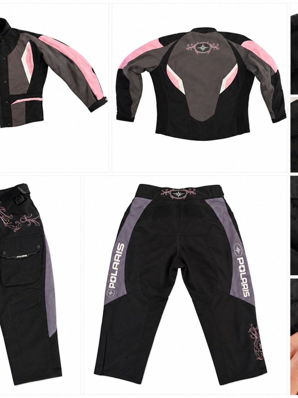 Polaris Woman’s Black, Pink and Gray Ski Jacket and Snow Pants